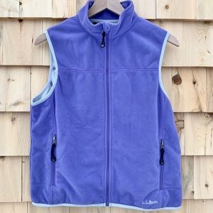Women’s LL Bean Purple Fleece Vest-M